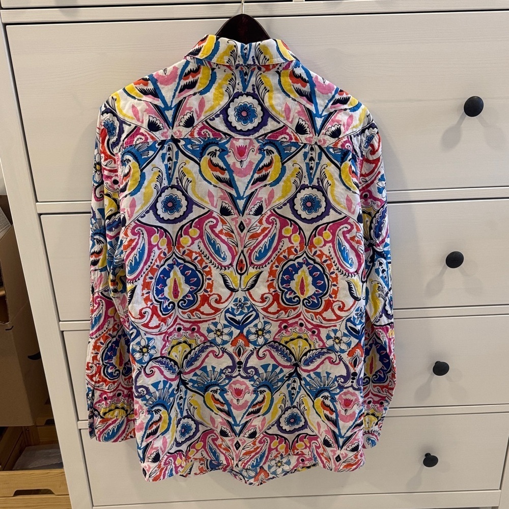 J McLaughlin Multicolor Paisley Women's Button Down Shirt Size XL - Picture 6 of 7